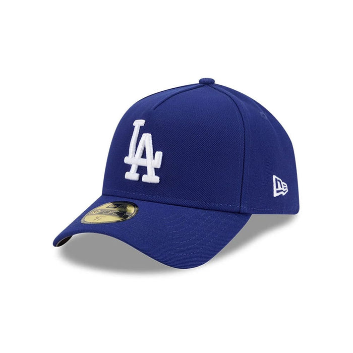 Pictured is this MLB Team Side LA Dodgers 59FORTY A-Frame Fitted cap in dark blue. 4
