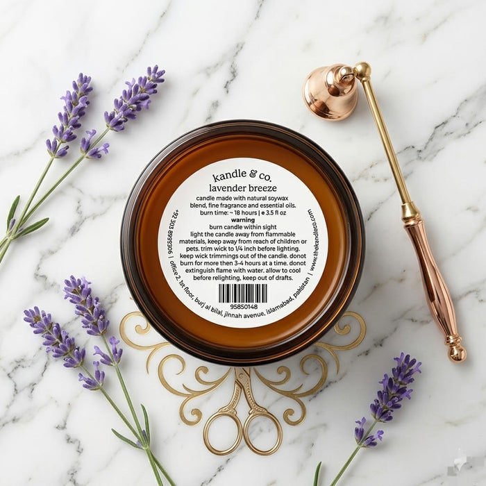 Lavender Breeze Candle - Tayyib Store - Kandle & Co's - Lahore