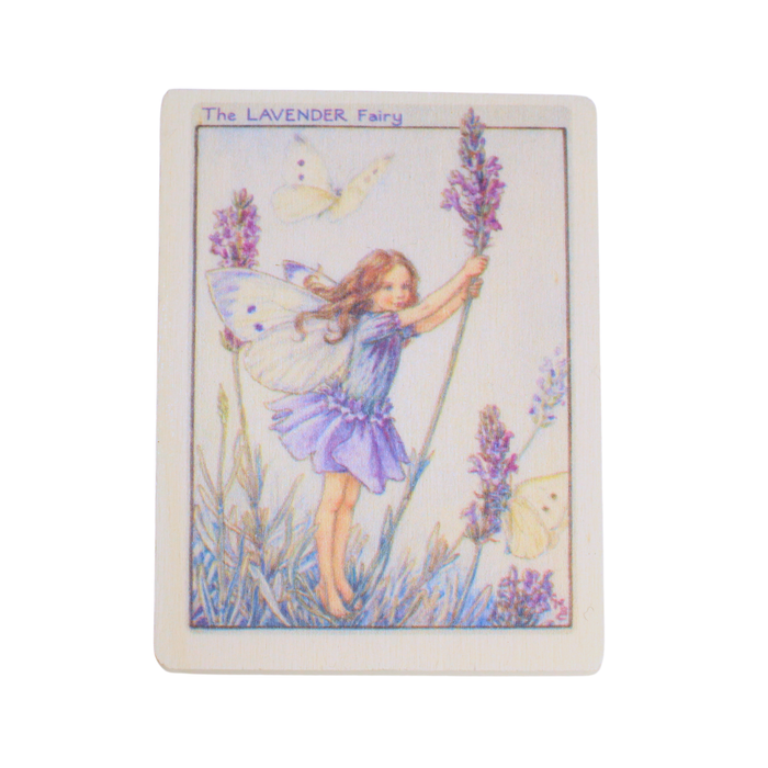 Lavender Fairy Wooden Magnet