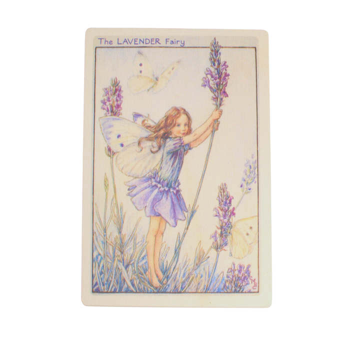 Lavender Fairy Wooden Postcard