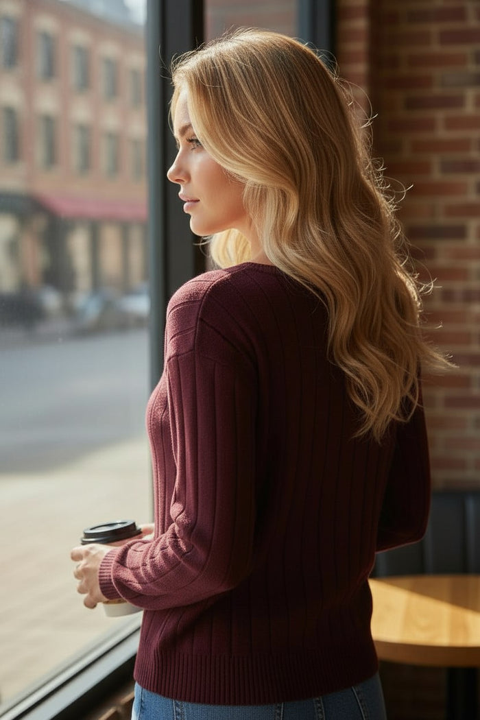 Le pull nervuré chic et doux pour toutes les occasions