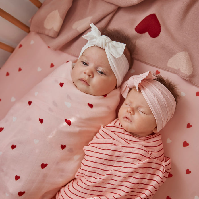 Little Hearts Muslin Wrap Swaddle - PRE-ORDER (OCTOBER)