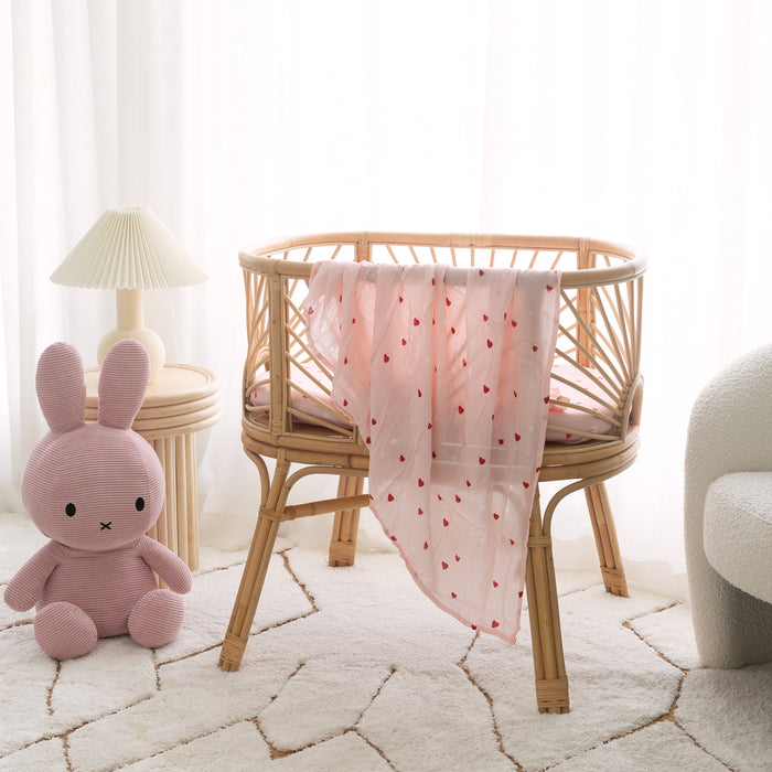 Little Hearts Muslin Wrap Swaddle - PRE-ORDER (OCTOBER)