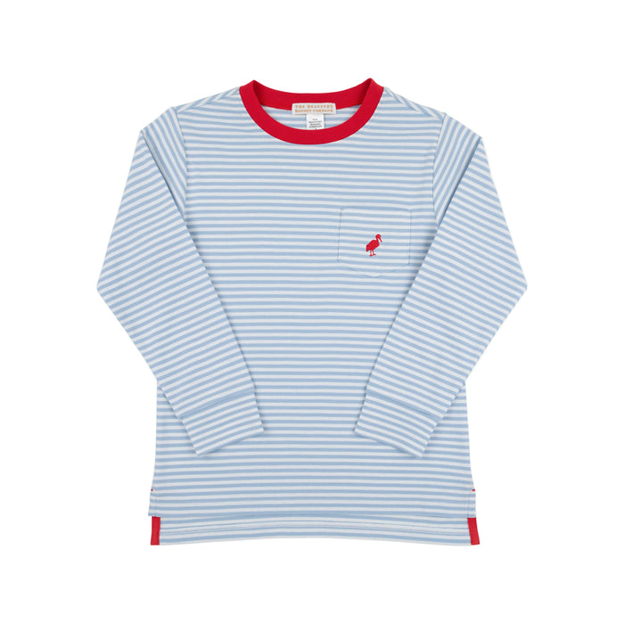 Long Sleeve Carter Crewneck-Barrington/Red Stripe