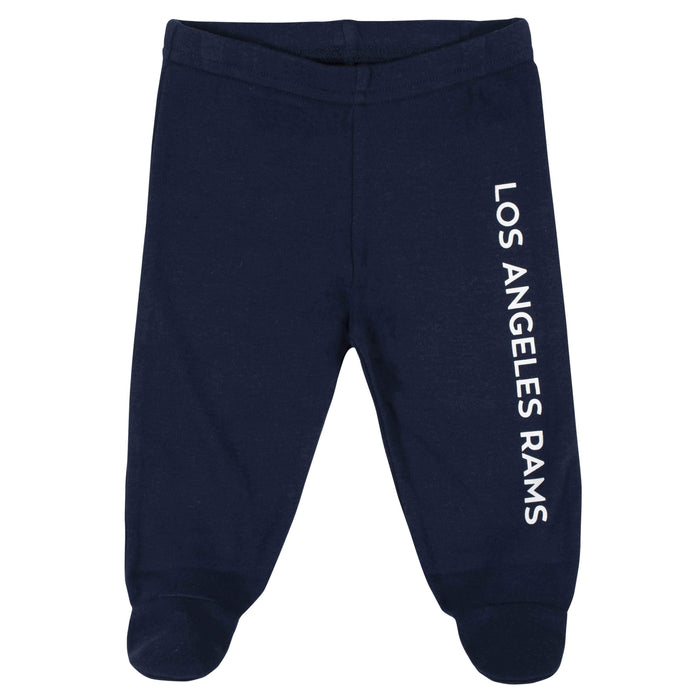 Los Angeles Rams 3-Piece Baby Boys Bodysuit, Pant, and Cap Set-Gerber Childrenswear