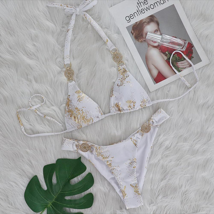 Maillot de Bain Bijoux Blanc