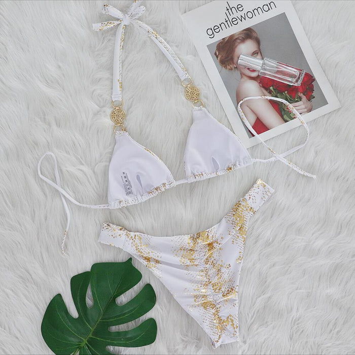Maillot de Bain Bijoux Blanc