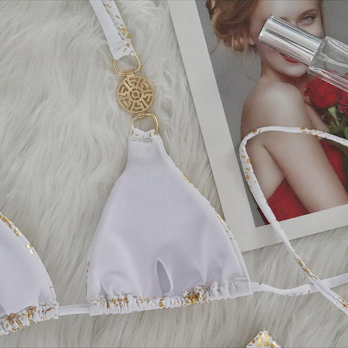 Maillot de Bain Bijoux Blanc