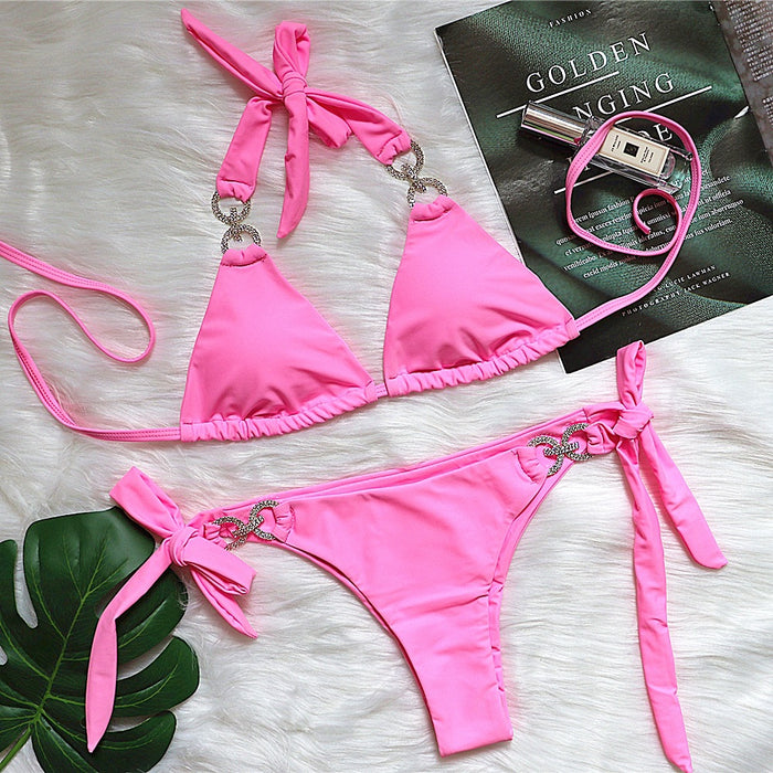 Maillot de bain bijoux – Élégance et Raffinement Rose