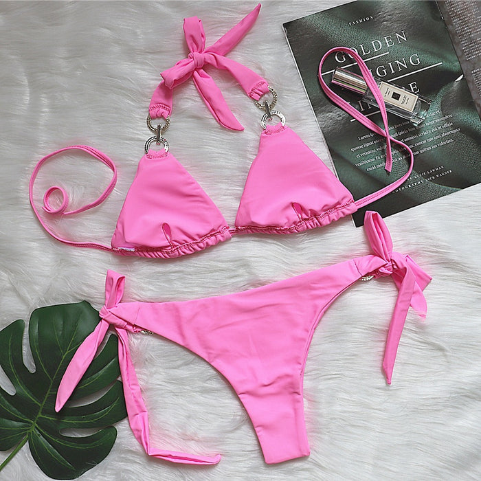 Maillot de bain bijoux – Élégance et Raffinement Rose