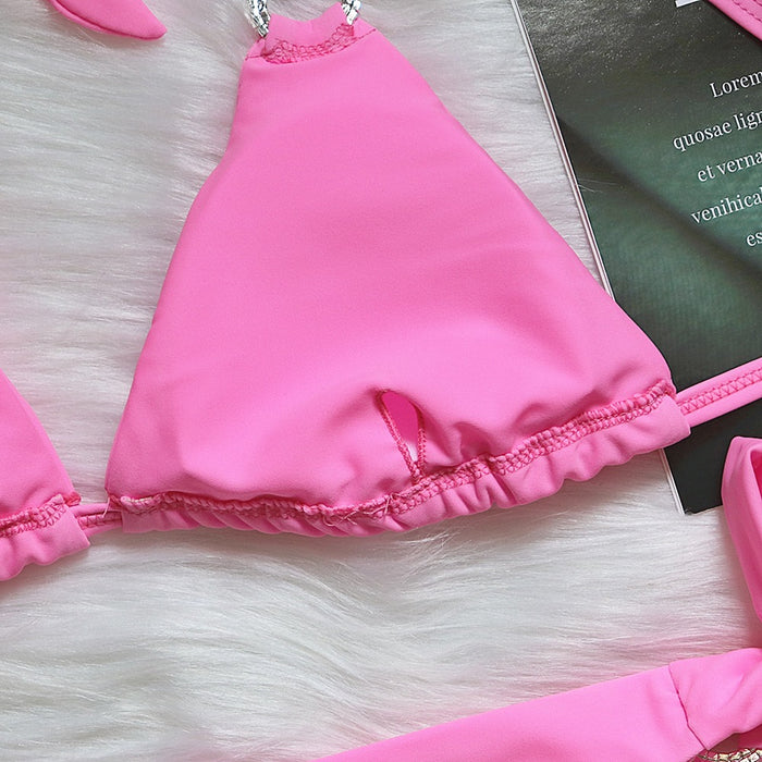 Maillot de bain bijoux – Élégance et Raffinement Rose