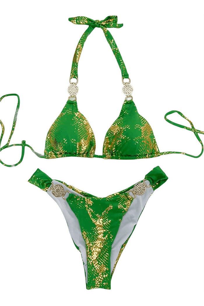 Maillot de Bain Bijoux Vert