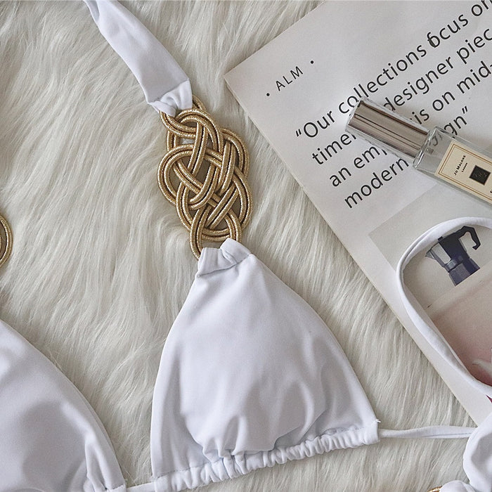 Maillot de bain bikini avec détails en corde tressée *