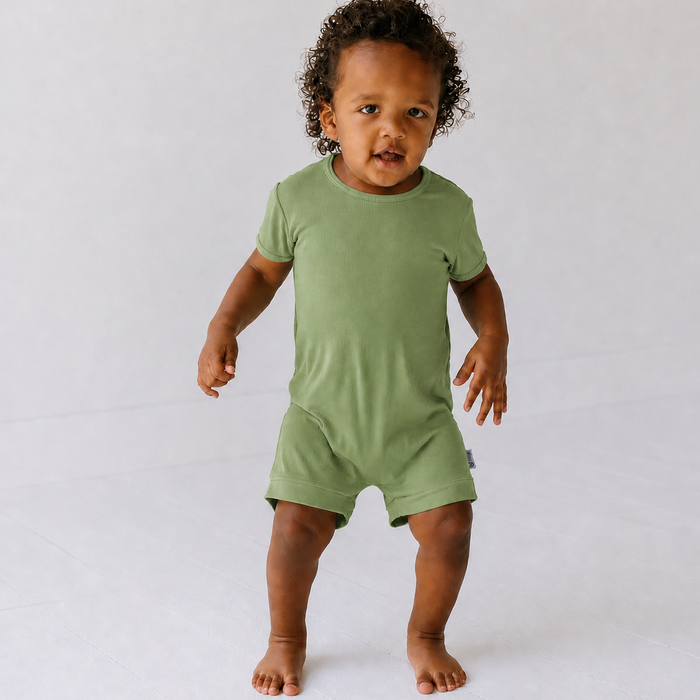 Matcha Shorty Romper Luxe Edition | Cotton Bamboo Blend