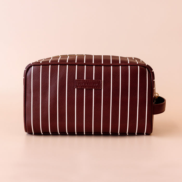 Merlot Pinstripe Wash Bag