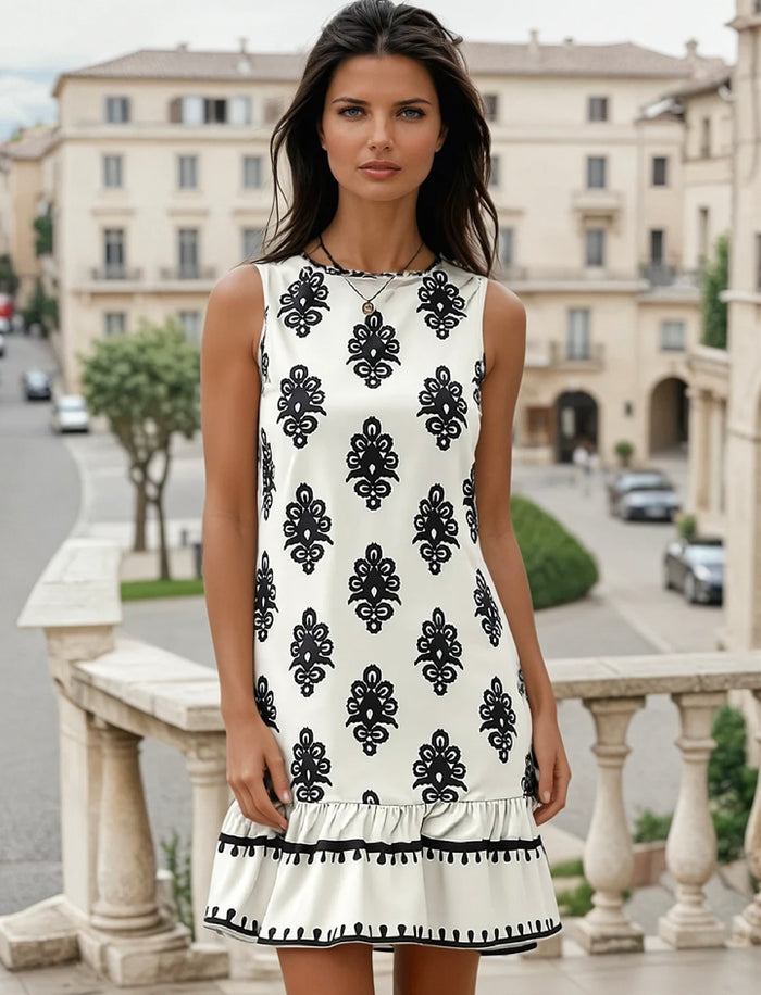 Mini-robe à imprimé géométrique *