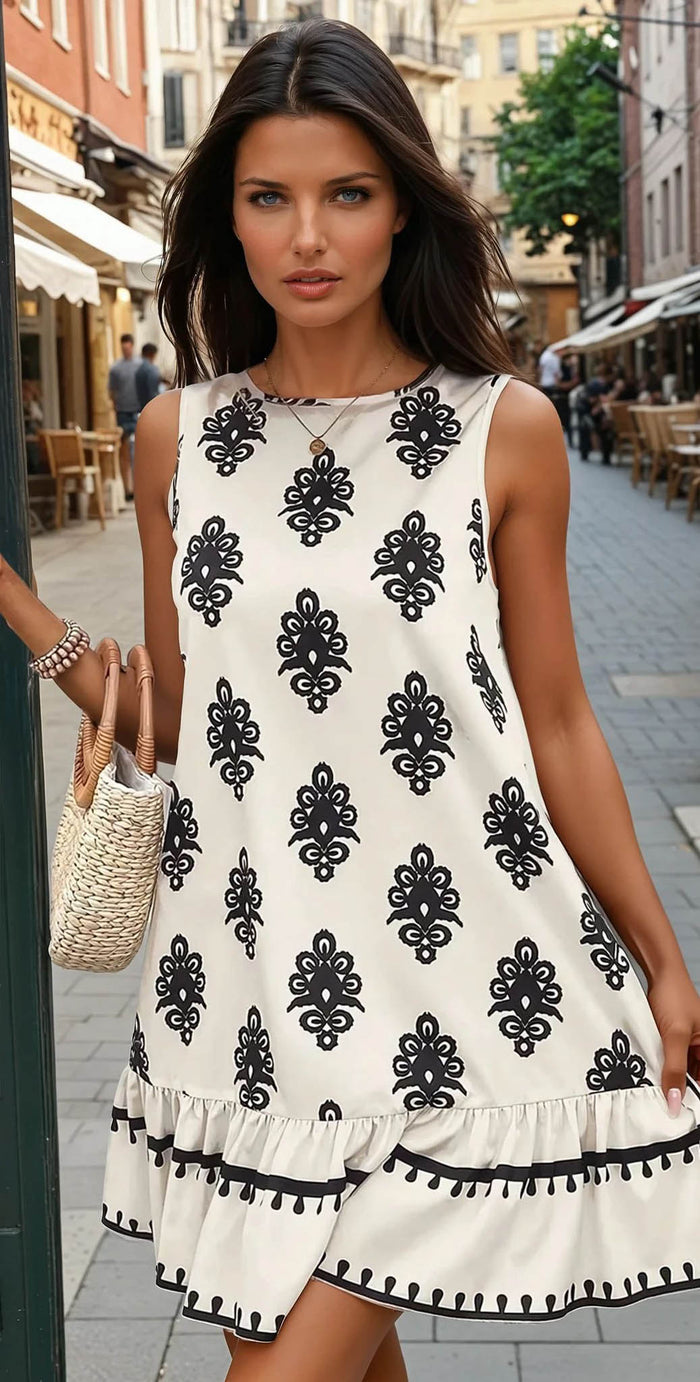 Mini-robe à imprimé géométrique *