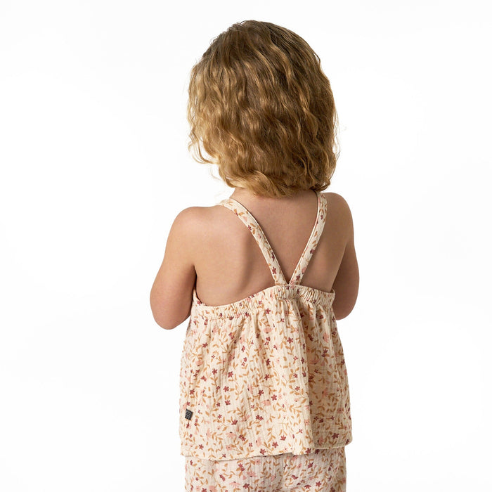 2-Piece Infant & Toddler Girls Beige Vine Floral Cropped Pants Set outfits Modern Moments™ by Gerber®