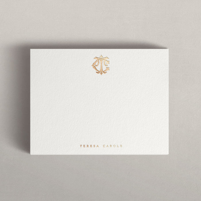 Monogram Notecard Foil