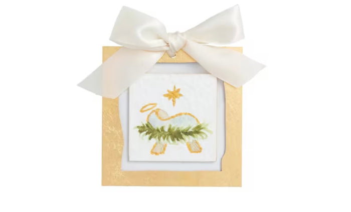 Mud Pie Baby Jesus Gold Ornament