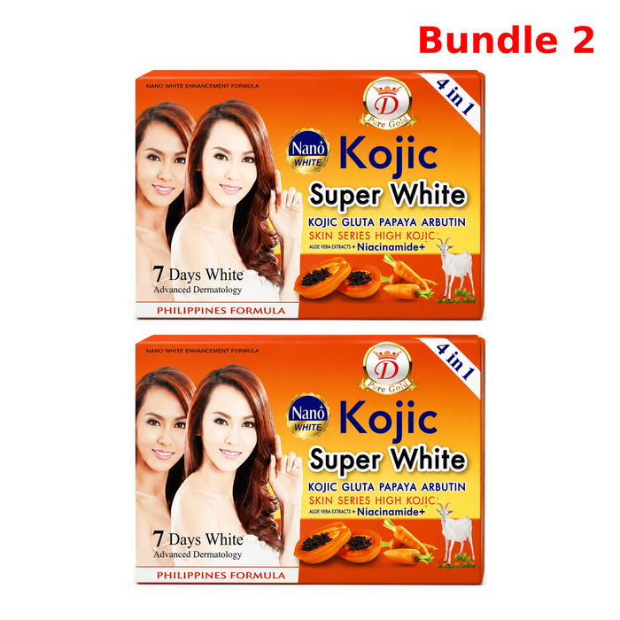 Nano Kojic Super White Brightening Soap, kojic acid skincare cleansing bar designed to remove impurities while helping promote smoother, brighter, more even-looking, and radiant skin.