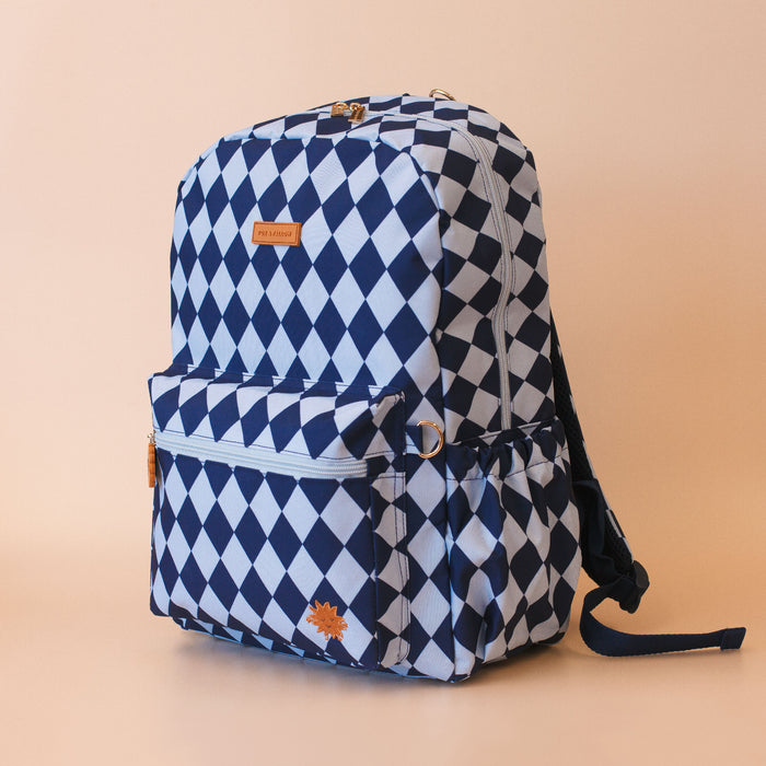 Navy Diamonds Junior Backpack - Medium 20L