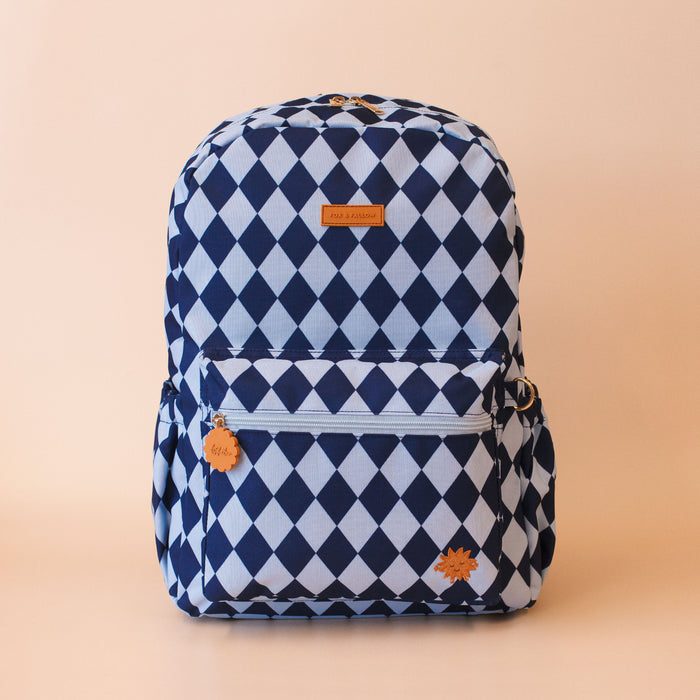 Navy Diamonds Junior Backpack - Medium 20L