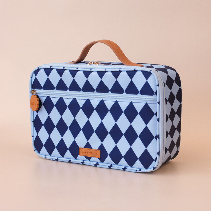 Navy Diamonds Large Lunch Bag - SECONDS