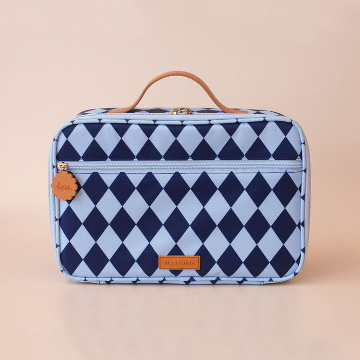 Navy Diamonds Large Lunch Bag - SECONDS