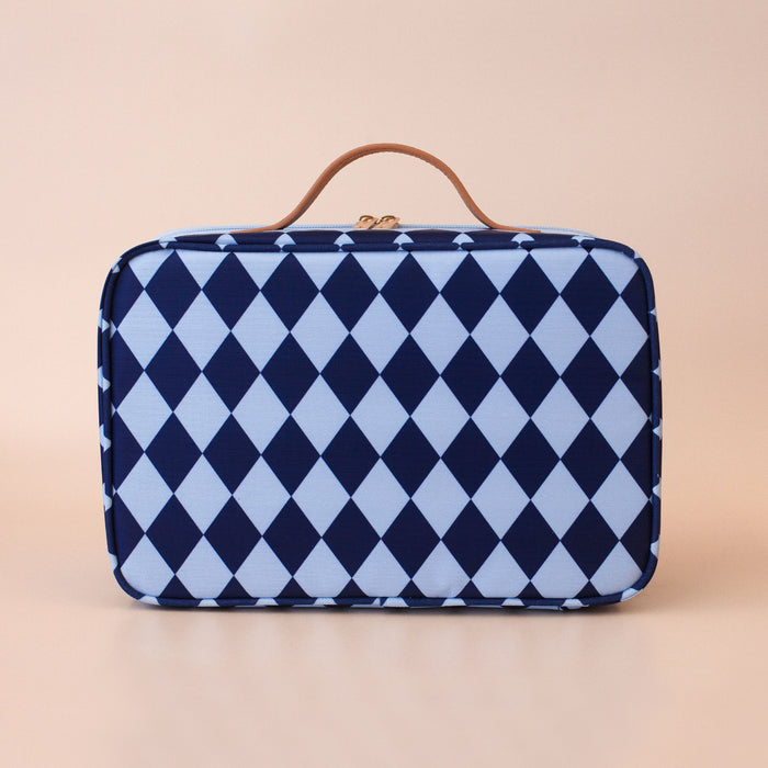 Navy Diamonds Large Lunch Bag - SECONDS