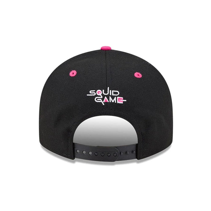 Pictured is this Netflix Squid Game Armed Guard 9FIFTY Snapback cap in black. 4