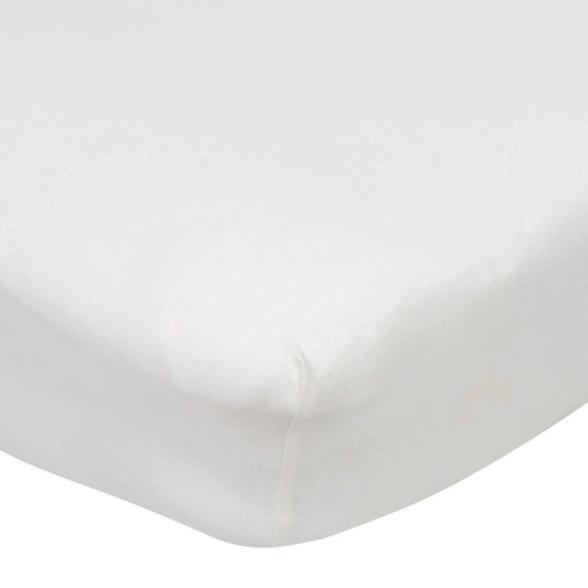 Neutral White Fitted Crib Sheet-Gerber Childrenswear
