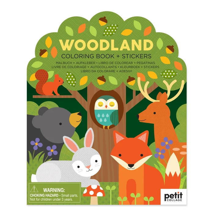 *NEW* Coloring Book + Stickers: Woodland