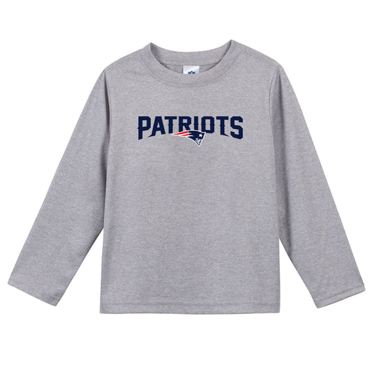New England Patriots Toddler Boys Long Sleeve Tee Shirt-Gerber Childrenswear