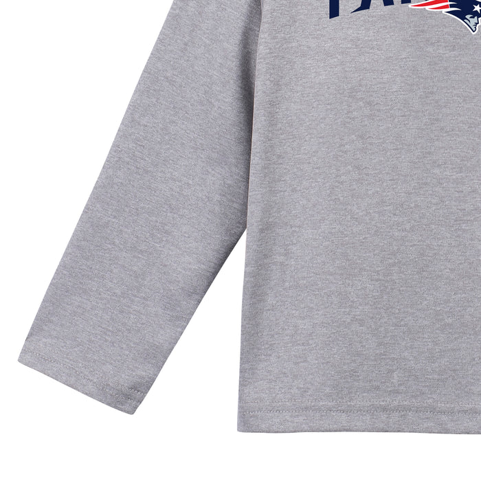 New England Patriots Toddler Boys Long Sleeve Tee Shirt-Gerber Childrenswear