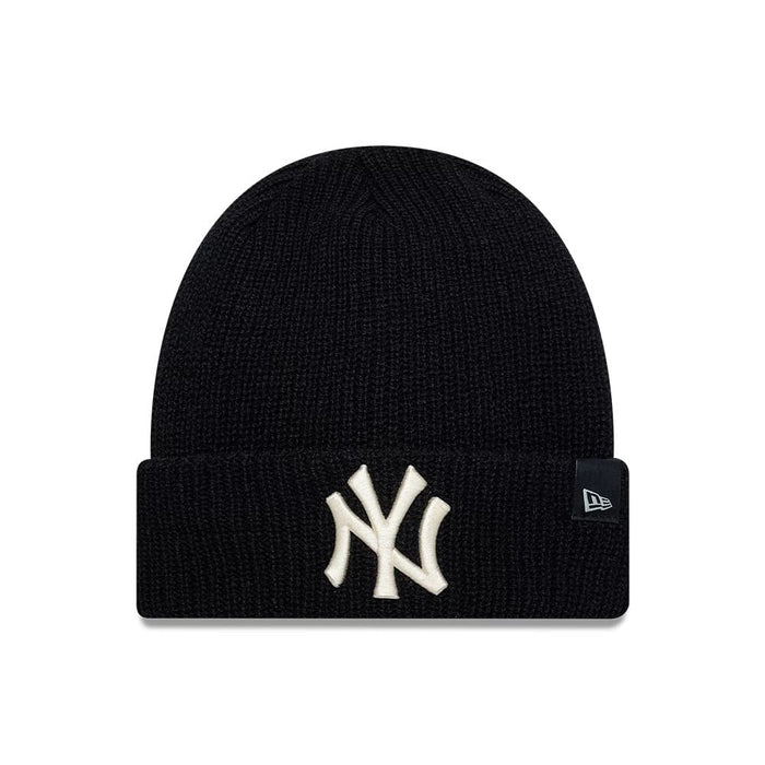 Pictured is this MLB Cashmere Knit New York Yankees Cuff Knit Beanie hat in black. 4