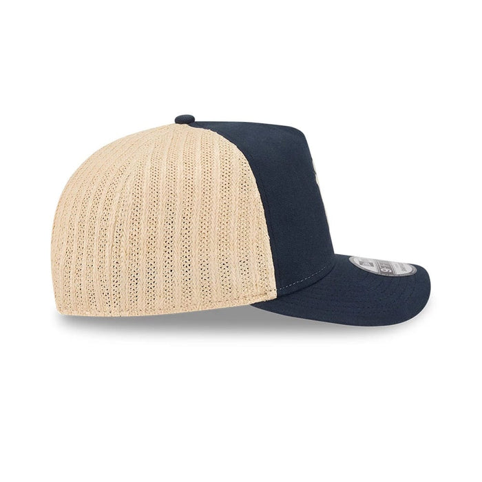Pictured is this MLB Grained New York Yankees 9FIFTY A-Frame Snapback cap in navy. 6