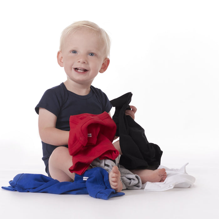 5-Pack Baby Black Onesies® Bodysuits-Gerber Childrenswear