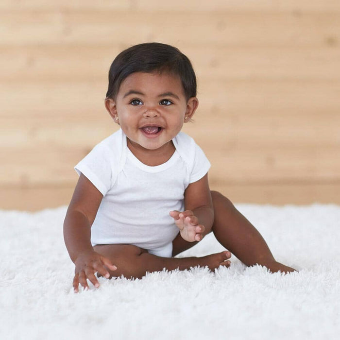 5-Pack White Short Sleeve Onesies® Bodysuits-Gerber Childrenswear