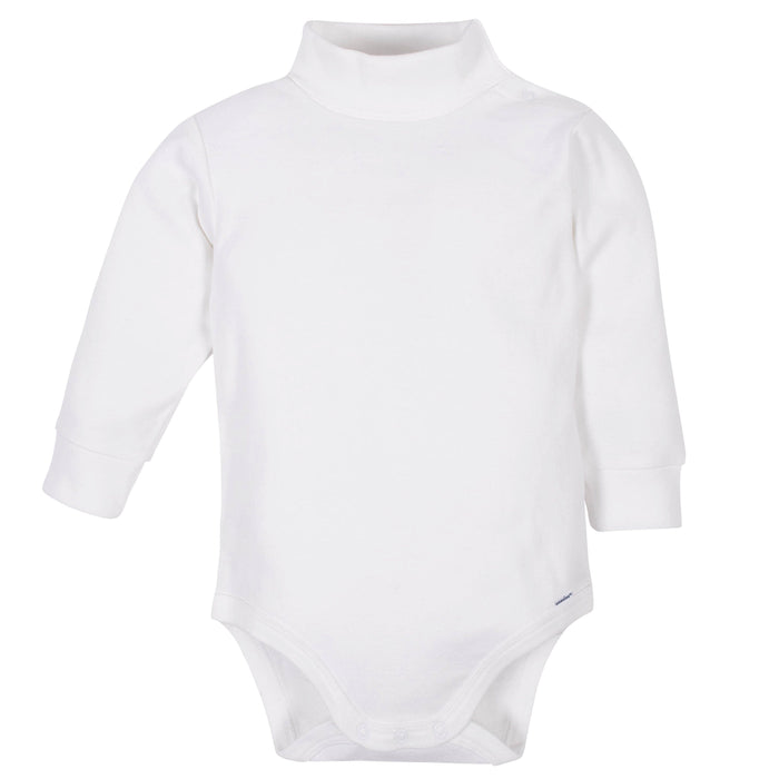 2-Pack Baby Neutral Long Sleeve Turtleneck Onesies® Bodysuits - White