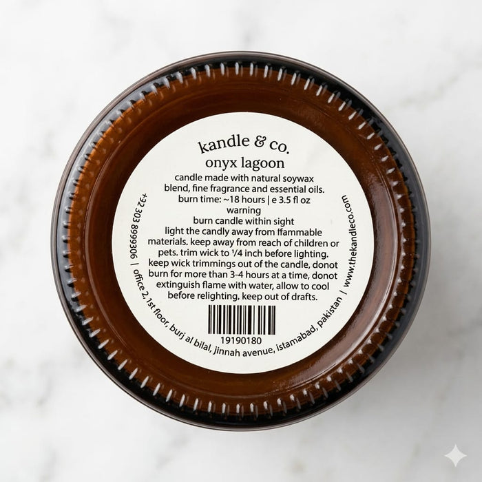 Onyx Lagoon Candle - Tayyib Store - Kandle & Co's - Lahore