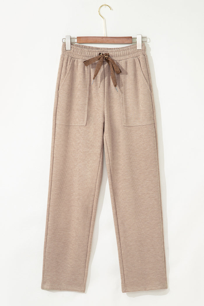 Pantalon à cordon de cordonnage en velours côtelé