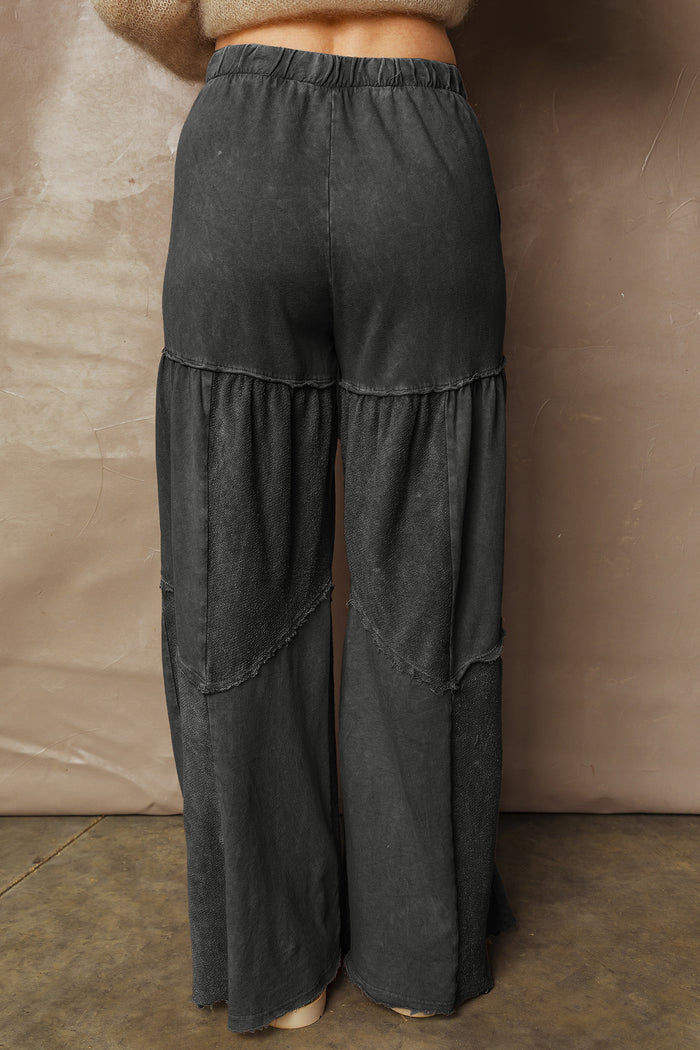 Pantalon à crampon de patchwork à jambe large