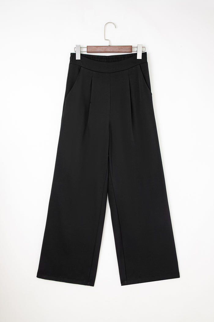Pantalon à taille haute noir