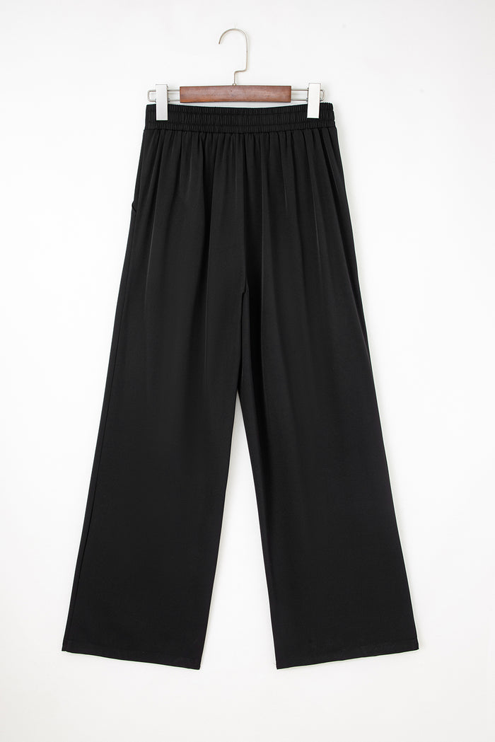 Pantalon à taille haute noir