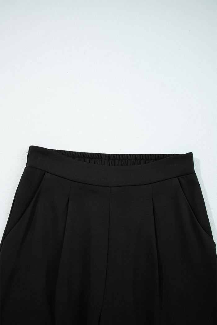 Pantalon à taille haute noir