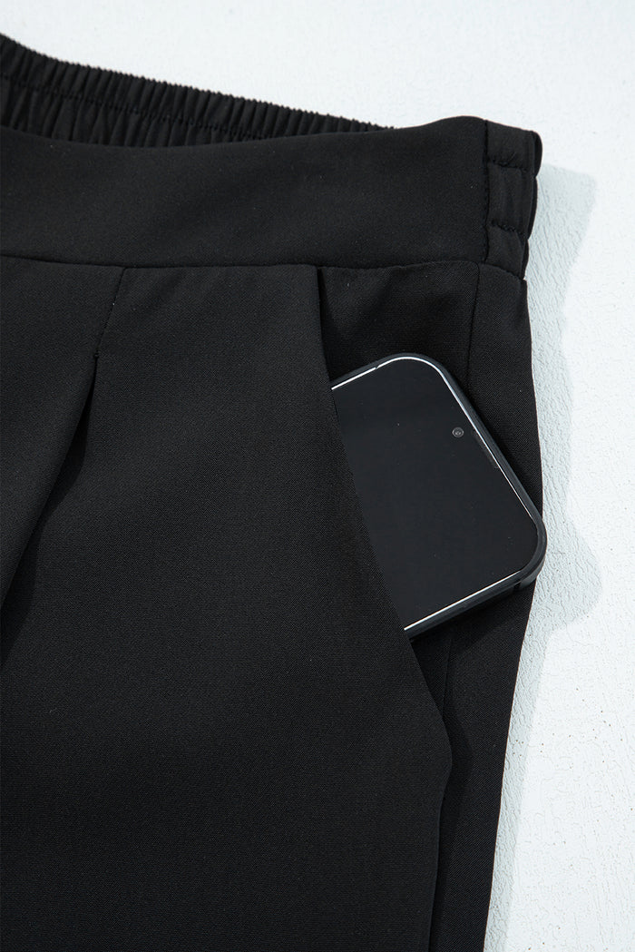 Pantalon à taille haute noir