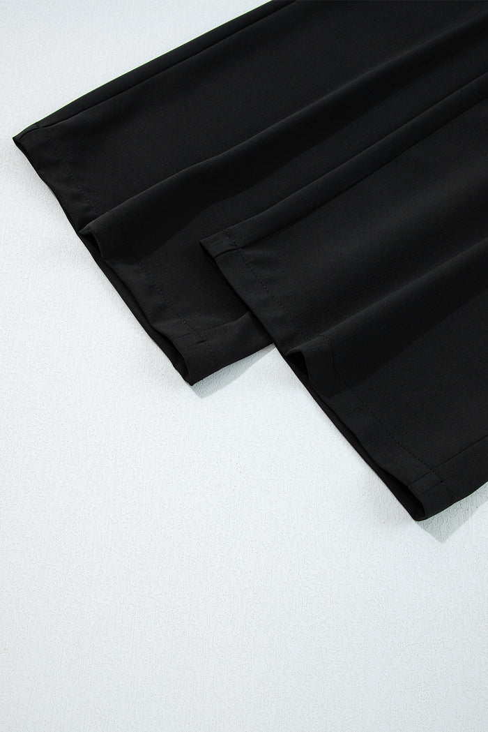 Pantalon à taille haute noir