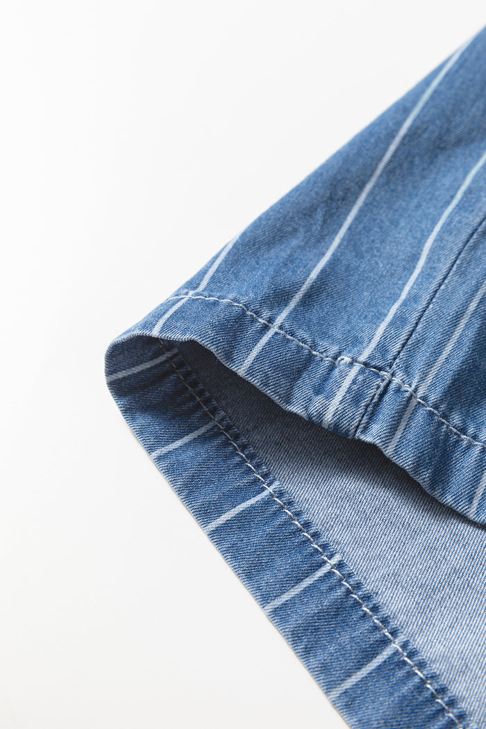 Pantalon Chambray large à rayures