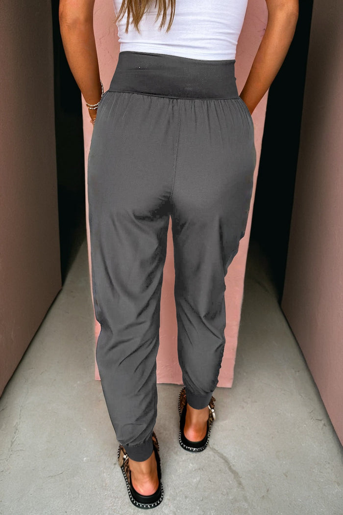 Pantalon de jogging cargo à la taille élastique gris